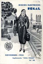 Cubierta de catálogo de Regal, noviembre de 1933